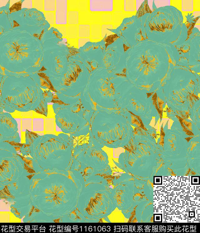 炫彩大牌风几何数码印花华亿平台下载（图片编号: 1161063） - 瓦栏（Walan）