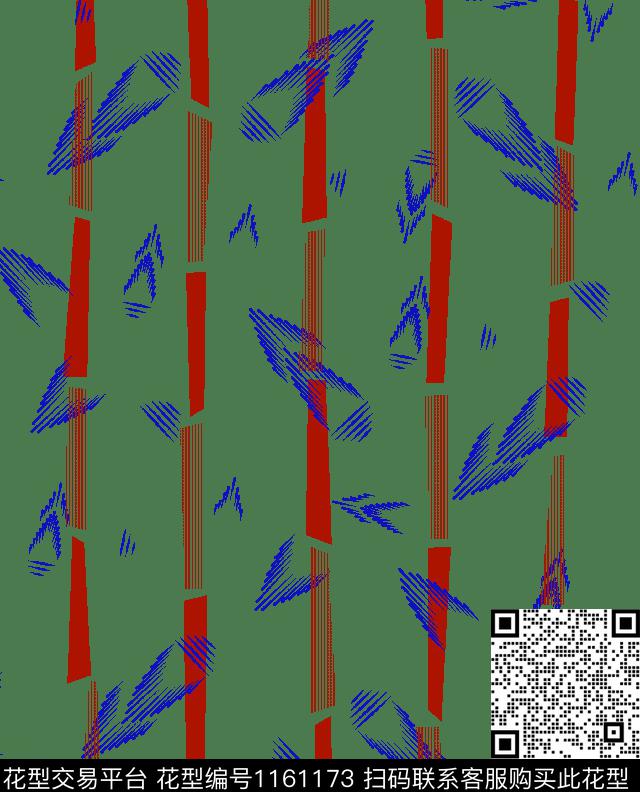 几何男装大牌风绿植树叶传统印花华亿平台下载（图片编号: 1161173） - 瓦栏（Walan）