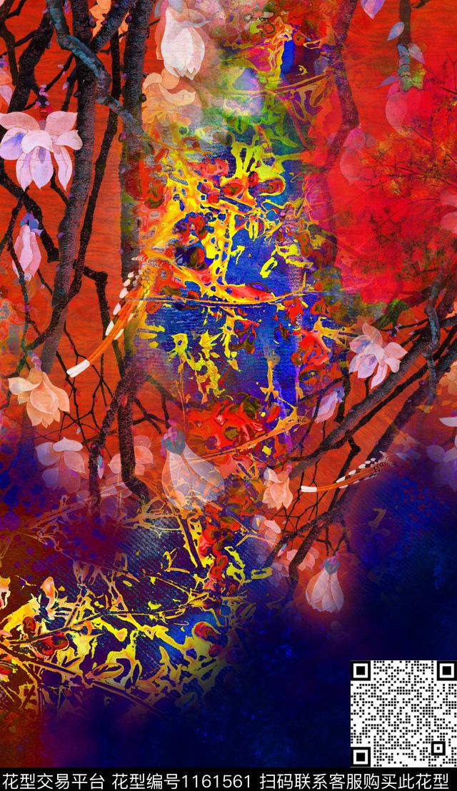 定位花中老年中国风数码印花华亿平台下载（图片编号: 1161561） - 瓦栏（Walan）