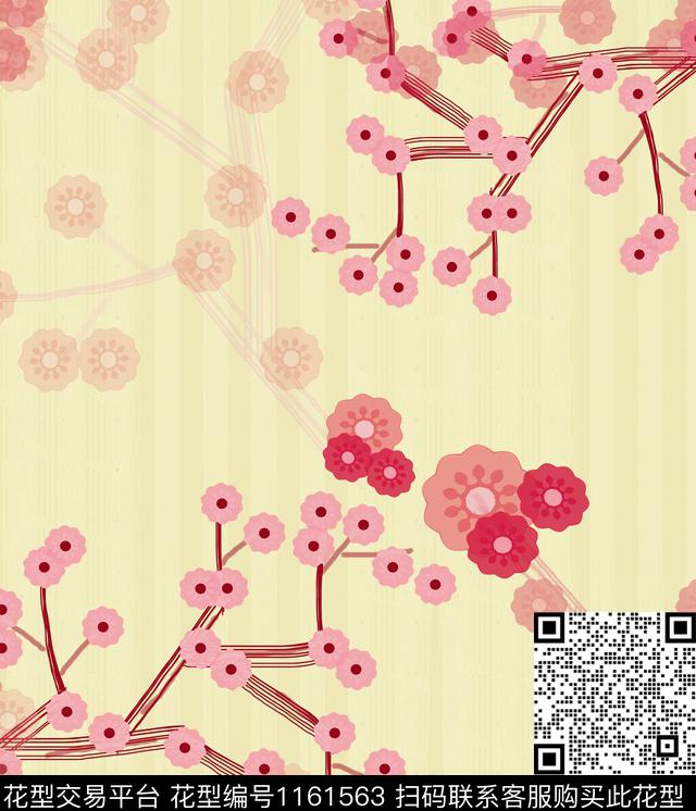 大牌风绿植树叶几何数码印花华亿平台下载（图片编号: 1161563） - 瓦栏（Walan）