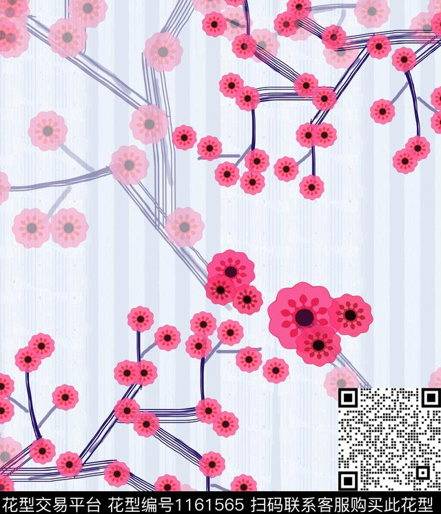 大牌风绿植树叶几何数码印花华亿平台下载（图片编号: 1161565） - 瓦栏（Walan）