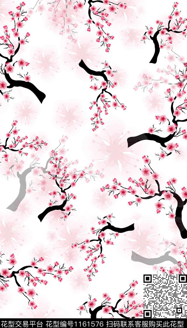 女装花卉满版散花数码印花华亿平台下载（图片编号: 1161576） - 瓦栏（Walan）