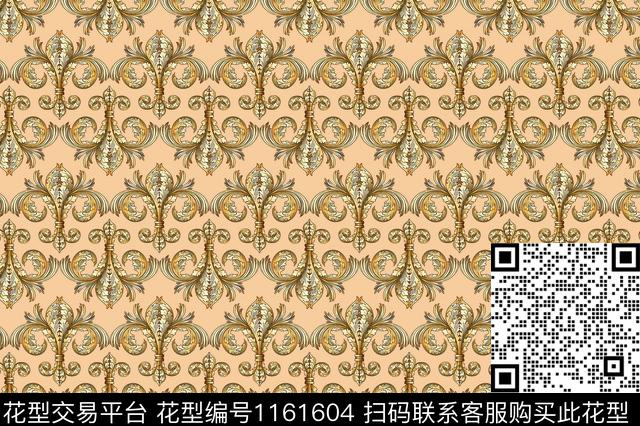 欧洲规则排列卷草数码印花华亿平台下载（图片编号: 1161604） - 瓦栏（Walan）