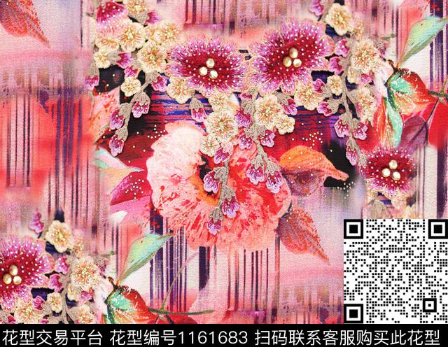 欧洲大牌风数码华亿平台数码印花华亿平台下载（图片编号: 1161683） - 瓦栏（Walan）