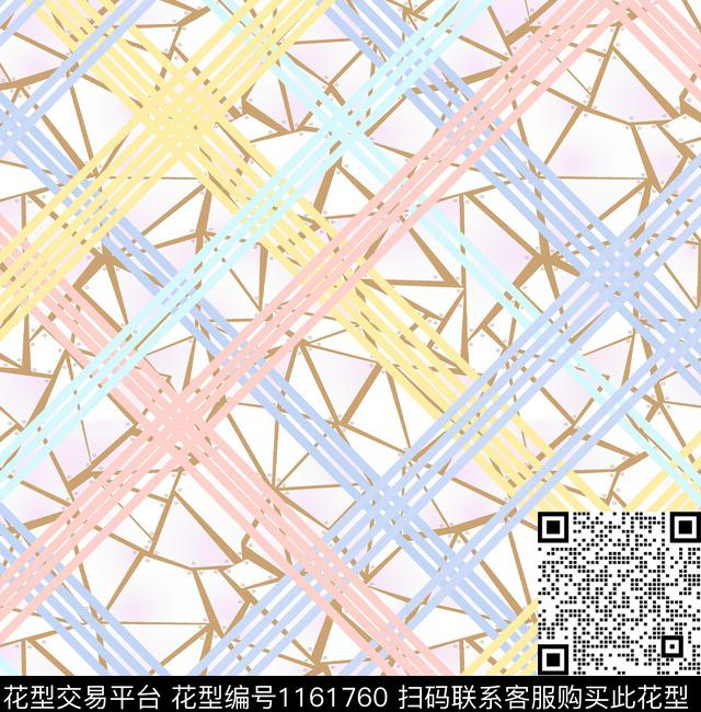 简约几何少女数码印花华亿平台下载（图片编号: 1161760） - 瓦栏（Walan）