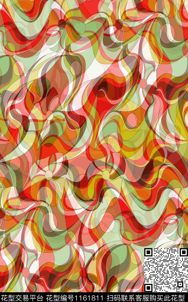 迷彩肌理炫彩数码印花华亿平台下载（图片编号: 1161811） - 瓦栏（Walan）