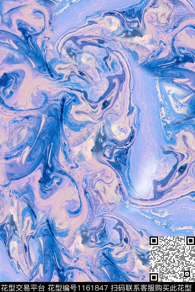 抽象大牌风肌理数码印花华亿平台下载（图片编号: 1161847） - 瓦栏（Walan）