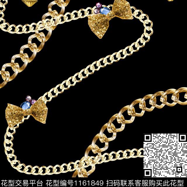 大牌风链条少女数码印花华亿平台下载（图片编号: 1161849） - 瓦栏（Walan）