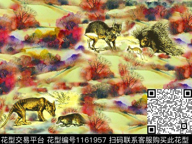 植物动物花卉场景花卉数码印花华亿平台下载（图片编号: 1161957） - 瓦栏（Walan）