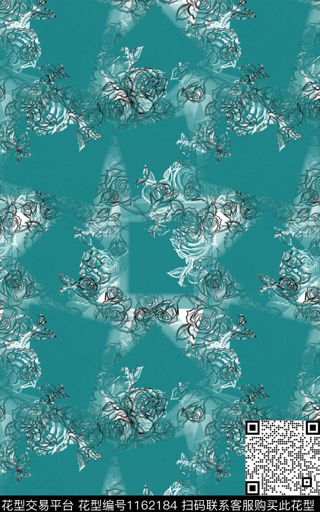 简约几何小碎花数码印花华亿平台下载（图片编号: 1162184） - 瓦栏（Walan）