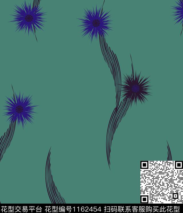 几何格子花卉数码印花华亿平台下载（图片编号: 1162454） - 瓦栏（Walan）