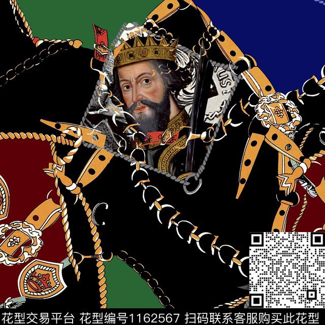 潮牌链条大牌风数码印花华亿平台下载（图片编号: 1162567） - 瓦栏（Walan）