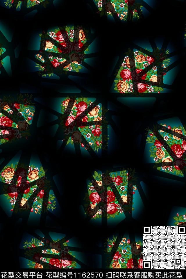 几何女装线条数码印花华亿平台下载（图片编号: 1162570） - 瓦栏（Walan）