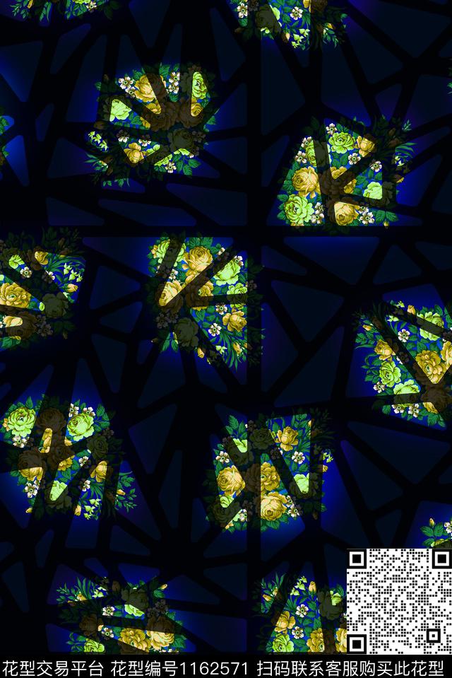 几何女装线条数码印花华亿平台下载（图片编号: 1162571） - 瓦栏（Walan）