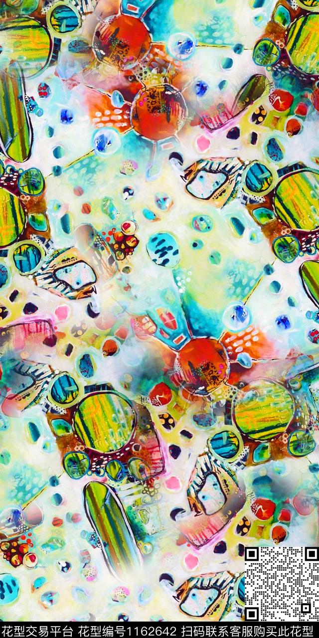 数码华亿平台女装花卉数码印花华亿平台下载（图片编号: 1162642） - 瓦栏（Walan）