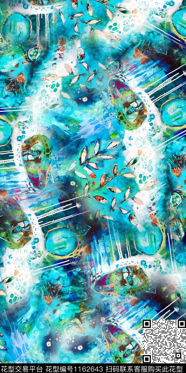 数码华亿平台女装花卉数码印花华亿平台下载（图片编号: 1162643） - 瓦栏（Walan）