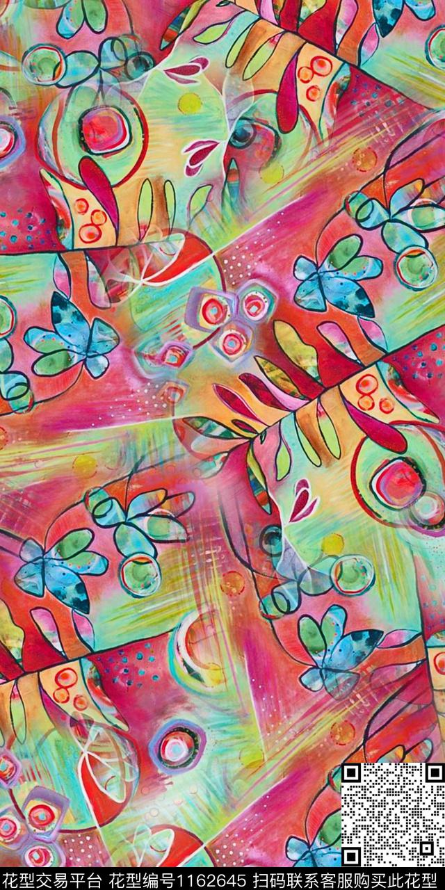 数码华亿平台女装花卉数码印花华亿平台下载（图片编号: 1162645） - 瓦栏（Walan）