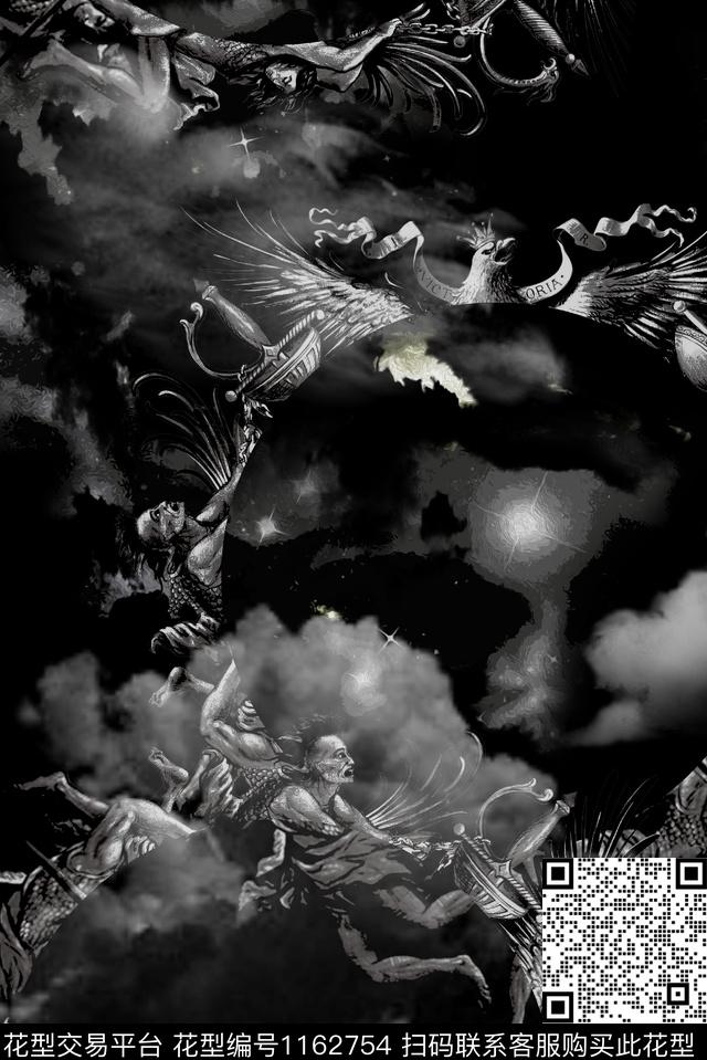 潮牌大牌风烟雾数码印花华亿平台下载（图片编号: 1162754） - 瓦栏（Walan）