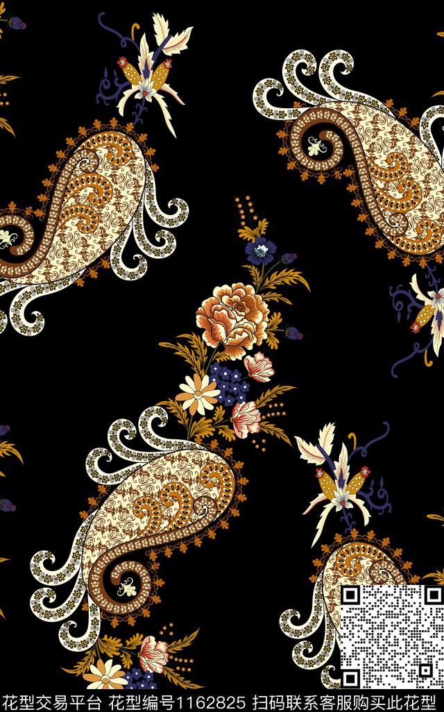 抽象手绘传统华亿平台传统印花华亿平台下载（图片编号: 1162825） - 瓦栏（Walan）