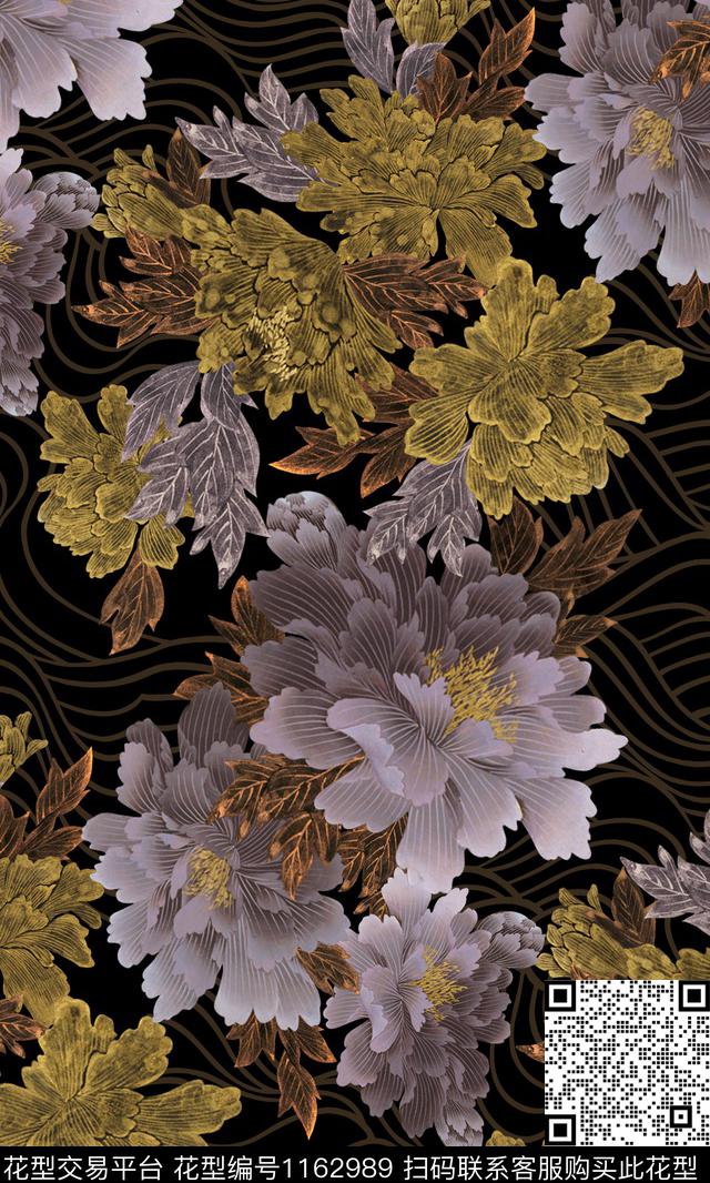 大花花卉中老年数码印花华亿平台下载（图片编号: 1162989） - 瓦栏（Walan）