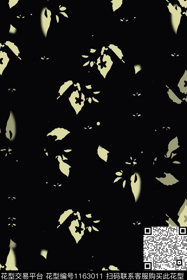 抽象花卉抽象抽象叶子组合传统印花华亿平台下载（图片编号: 1163011） - 瓦栏（Walan）