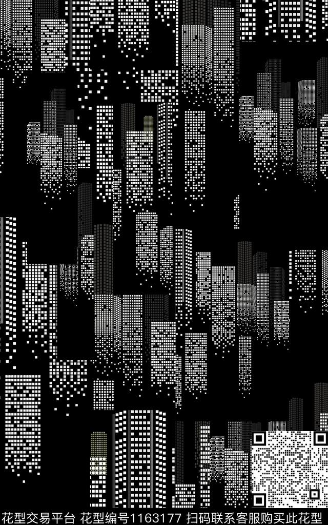 几何格子卡通数码印花华亿平台下载（图片编号: 1163177） - 瓦栏（Walan）