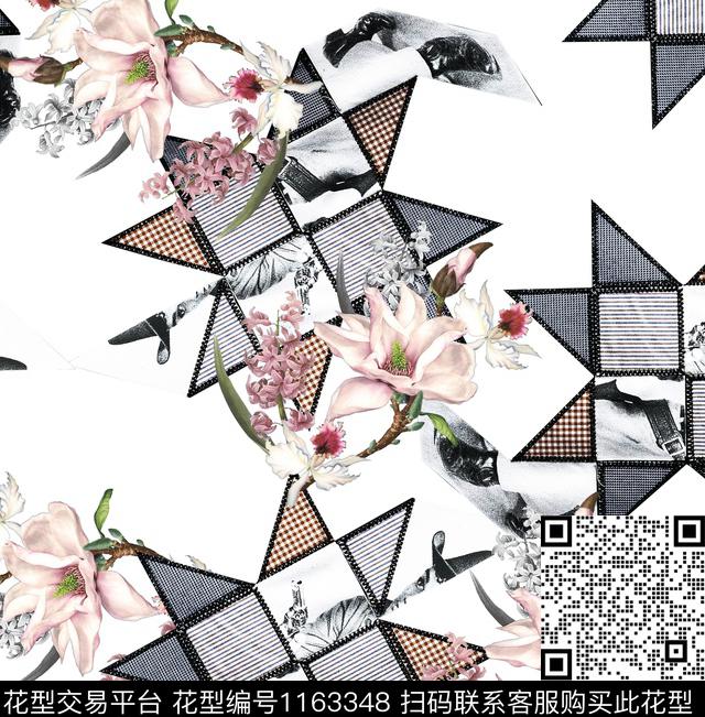 抽象潮牌几何数码印花华亿平台下载（图片编号: 1163348） - 瓦栏（Walan）