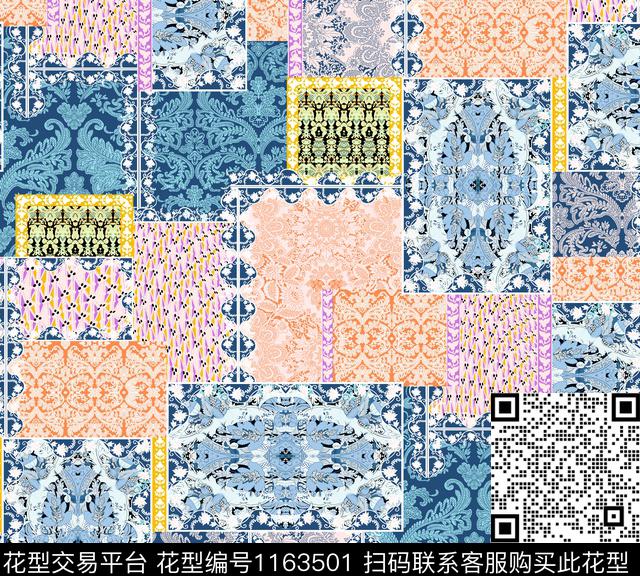 几何数码华亿平台女装数码印花华亿平台下载（图片编号: 1163501） - 瓦栏（Walan）