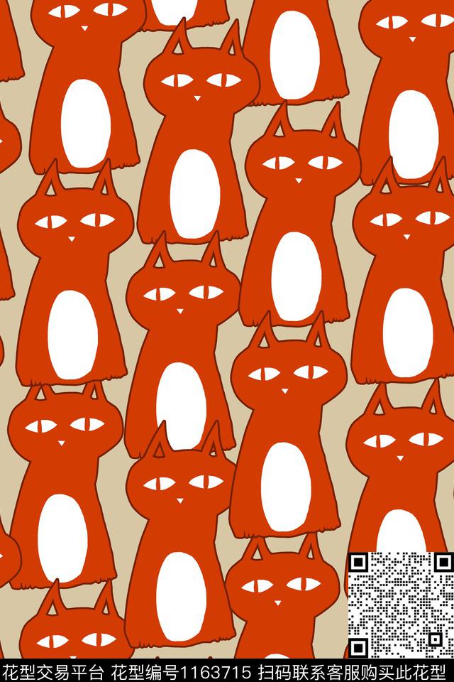 抽象简约素雅数码印花华亿平台下载（图片编号: 1163715） - 瓦栏（Walan）