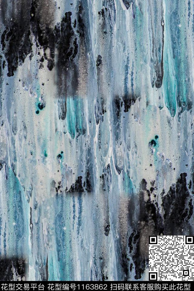 抽象欧美时尚数码印花华亿平台下载（图片编号: 1163862） - 瓦栏（Walan）