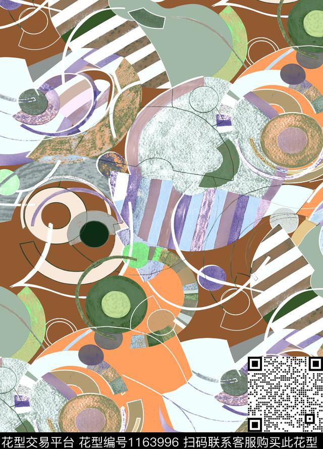 几何数码华亿平台清爽数码印花华亿平台下载（图片编号: 1163996） - 瓦栏（Walan）