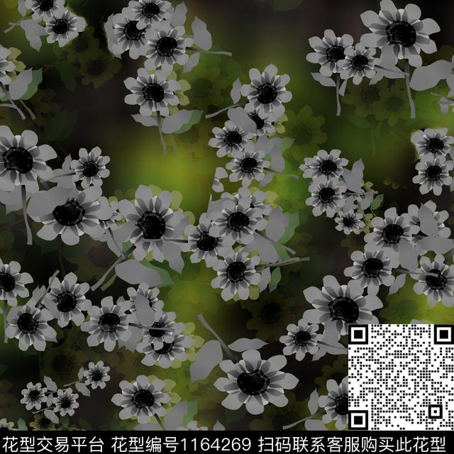 大牌风花卉数码华亿平台数码印花华亿平台下载（图片编号: 1164269） - 瓦栏（Walan）