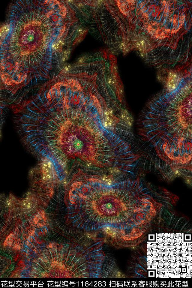 花卉女装满版散花数码印花华亿平台下载（图片编号: 1164283） - 瓦栏（Walan）