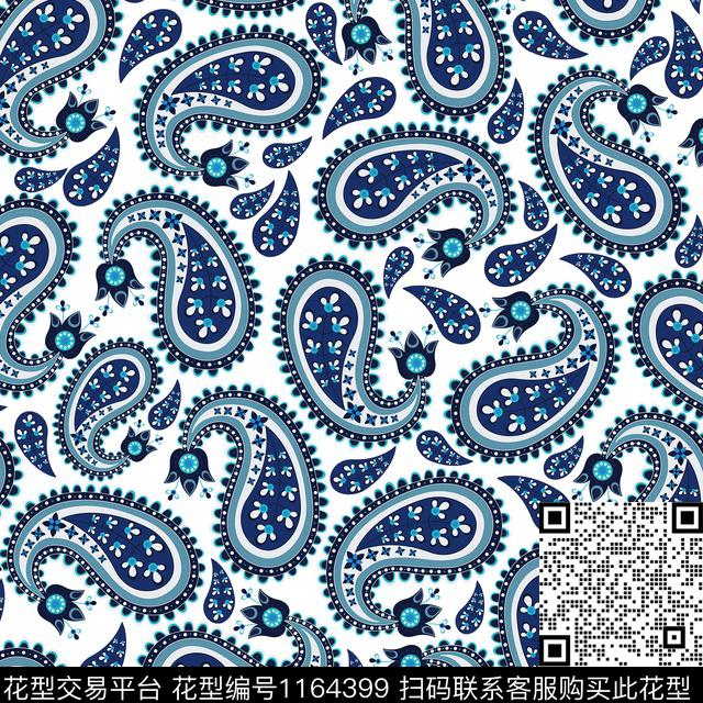 传统华亿平台佩斯利大牌风传统印花华亿平台下载（图片编号: 1164399） - 瓦栏（Walan）