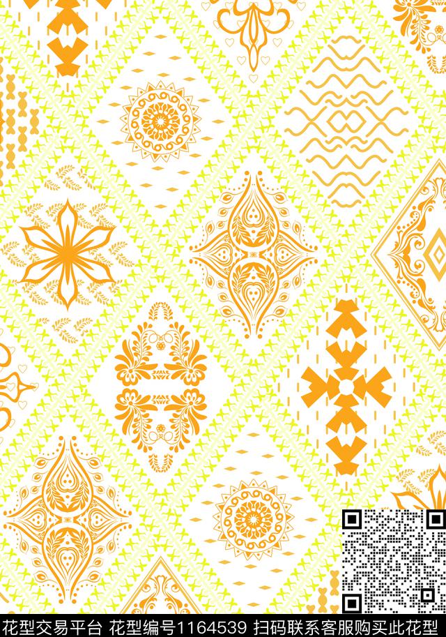 几何大牌风佩斯利传统印花华亿平台下载（图片编号: 1164539） - 瓦栏（Walan）