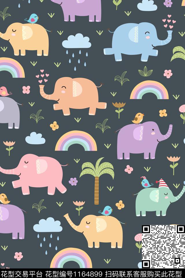 植物童装彩虹数码印花华亿平台下载（图片编号: 1164899） - 瓦栏（Walan）