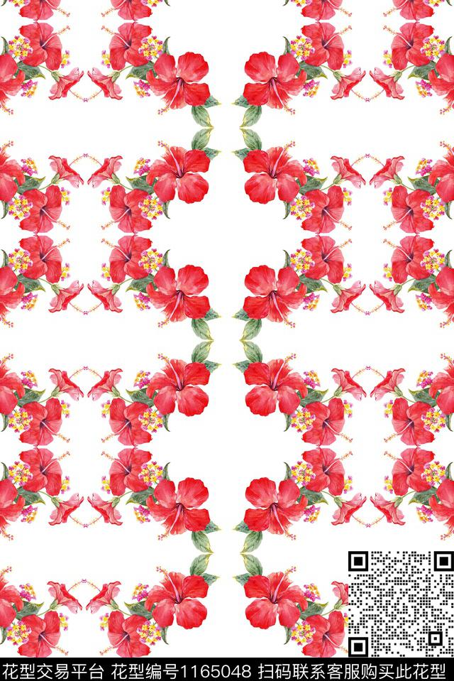 花瓣手绘花卉数码华亿平台数码印花华亿平台下载（图片编号: 1165048） - 瓦栏（Walan）