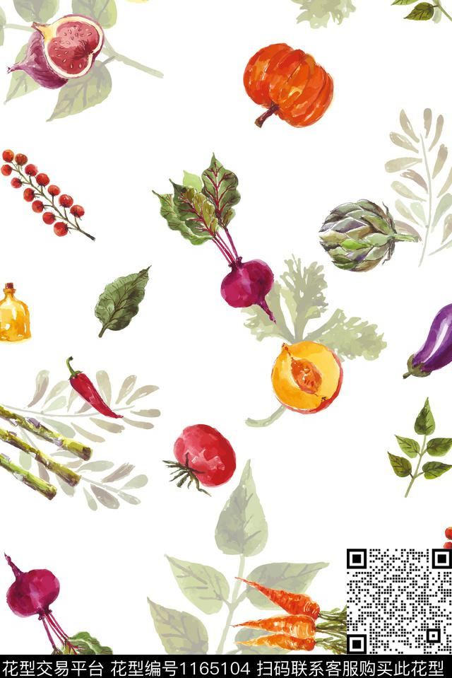 水果俏皮水果印花趣味水果印花数码印花华亿平台下载（图片编号: 1165104） - 瓦栏（Walan）