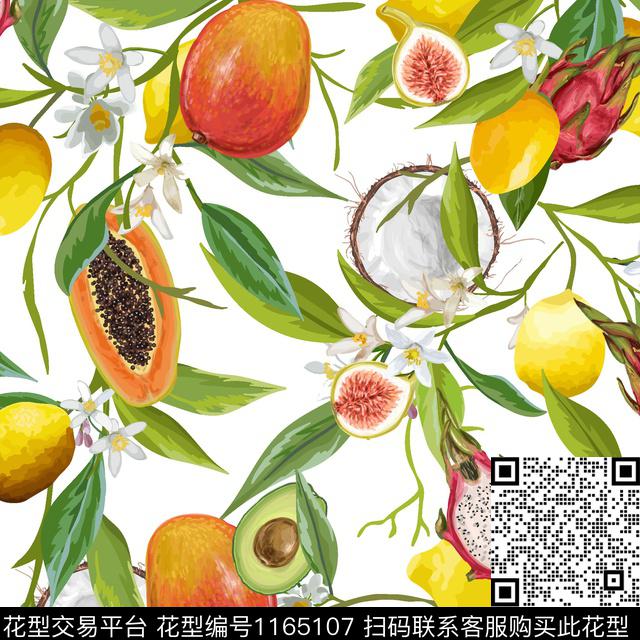 水果趣味水果印花俏皮水果印花数码印花华亿平台下载（图片编号: 1165107） - 瓦栏（Walan）