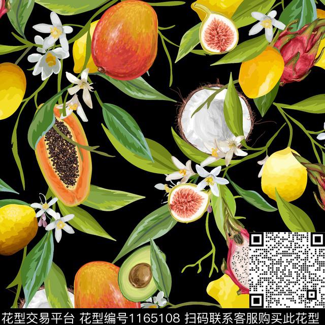 水果趣味水果印花俏皮水果印花数码印花华亿平台下载（图片编号: 1165108） - 瓦栏（Walan）
