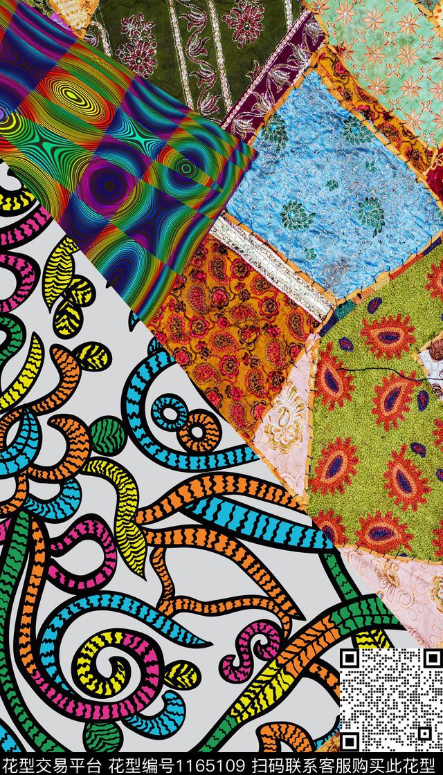 深圳波西米亚复古数码印花华亿平台下载（图片编号: 1165109） - 瓦栏（Walan）