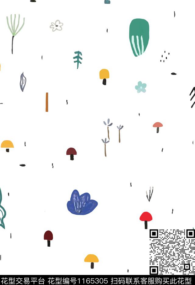 花卉大牌风纹理数码印花华亿平台下载（图片编号: 1165305） - 瓦栏（Walan）