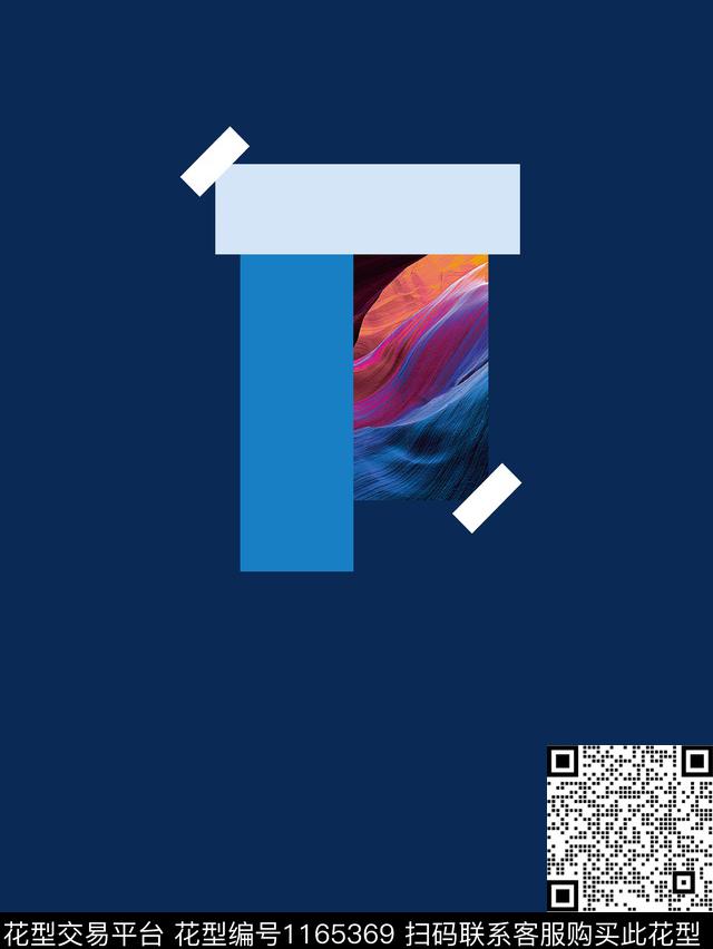 几何男装胸前独幅山脉纹理数码印花华亿平台下载（图片编号: 1165369） - 瓦栏（Walan）