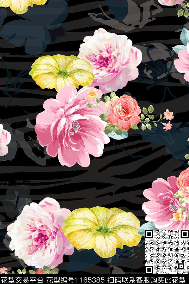水彩花卉彩底花卉数码华亿平台数码印花华亿平台下载（图片编号: 1165385） - 瓦栏（Walan）