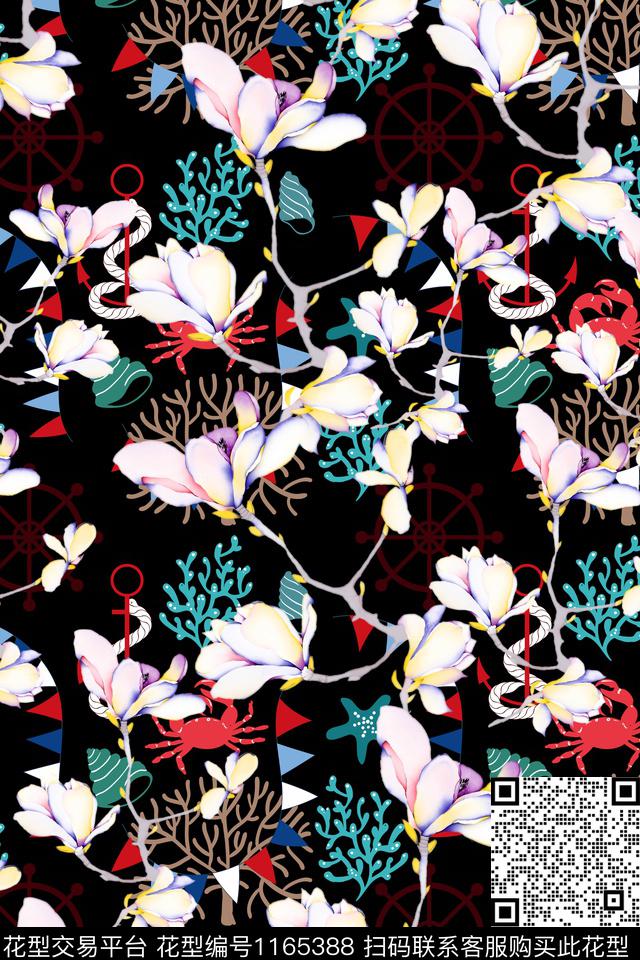 水彩花卉彩底花卉数码华亿平台数码印花华亿平台下载（图片编号: 1165388） - 瓦栏（Walan）