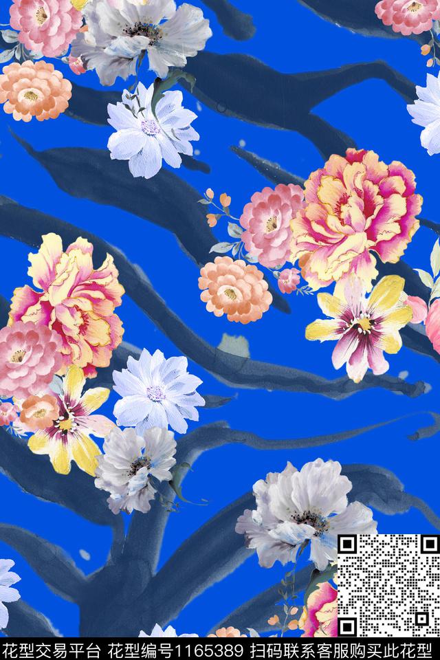 水彩花卉彩底花卉数码华亿平台数码印花华亿平台下载（图片编号: 1165389） - 瓦栏（Walan）
