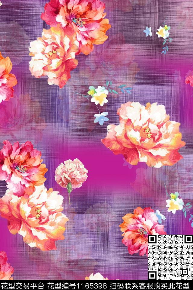 水彩花卉彩底花卉数码华亿平台数码印花华亿平台下载（图片编号: 1165398） - 瓦栏（Walan）