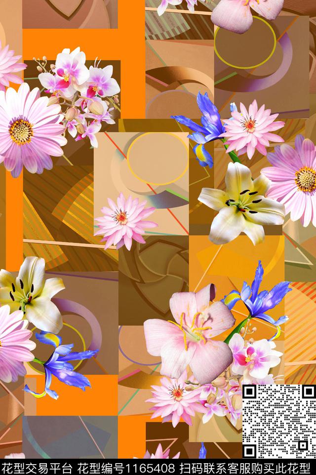 水彩花卉彩底花卉数码华亿平台数码印花华亿平台下载（图片编号: 1165408） - 瓦栏（Walan）