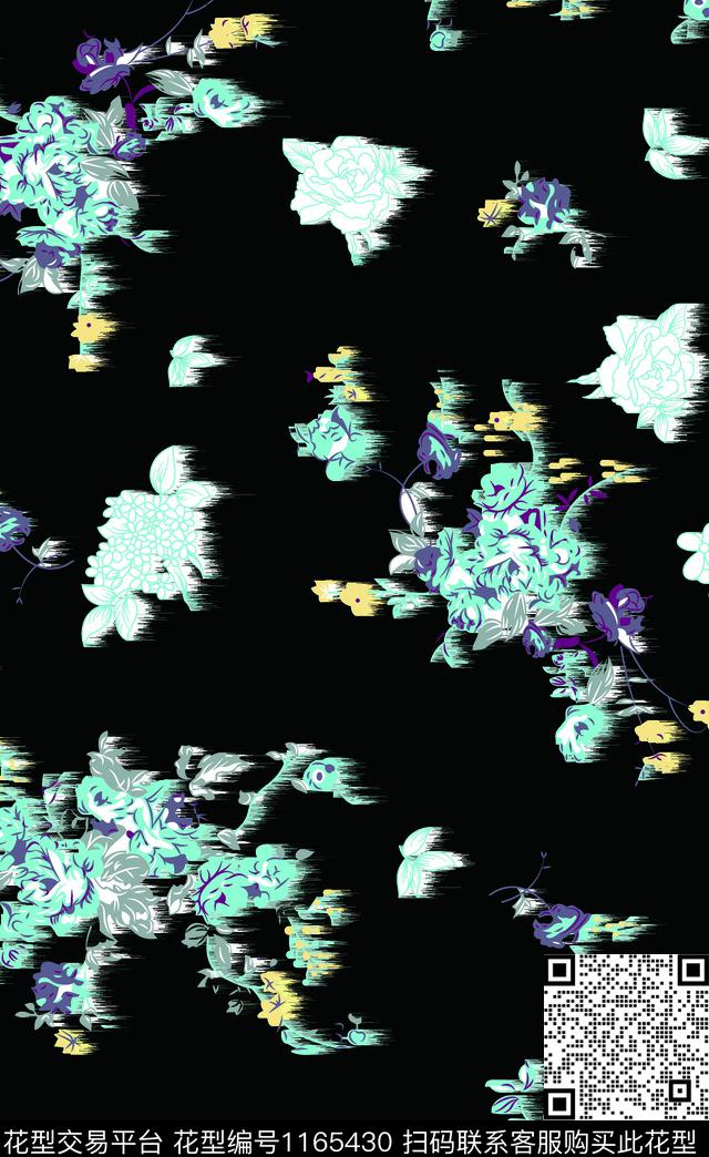大牌风花卉小清新数码印花华亿平台下载（图片编号: 1165430） - 瓦栏（Walan）