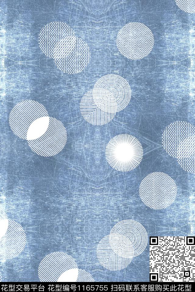 几何定位花数码华亿平台数码印花华亿平台下载（图片编号: 1165755） - 瓦栏（Walan）